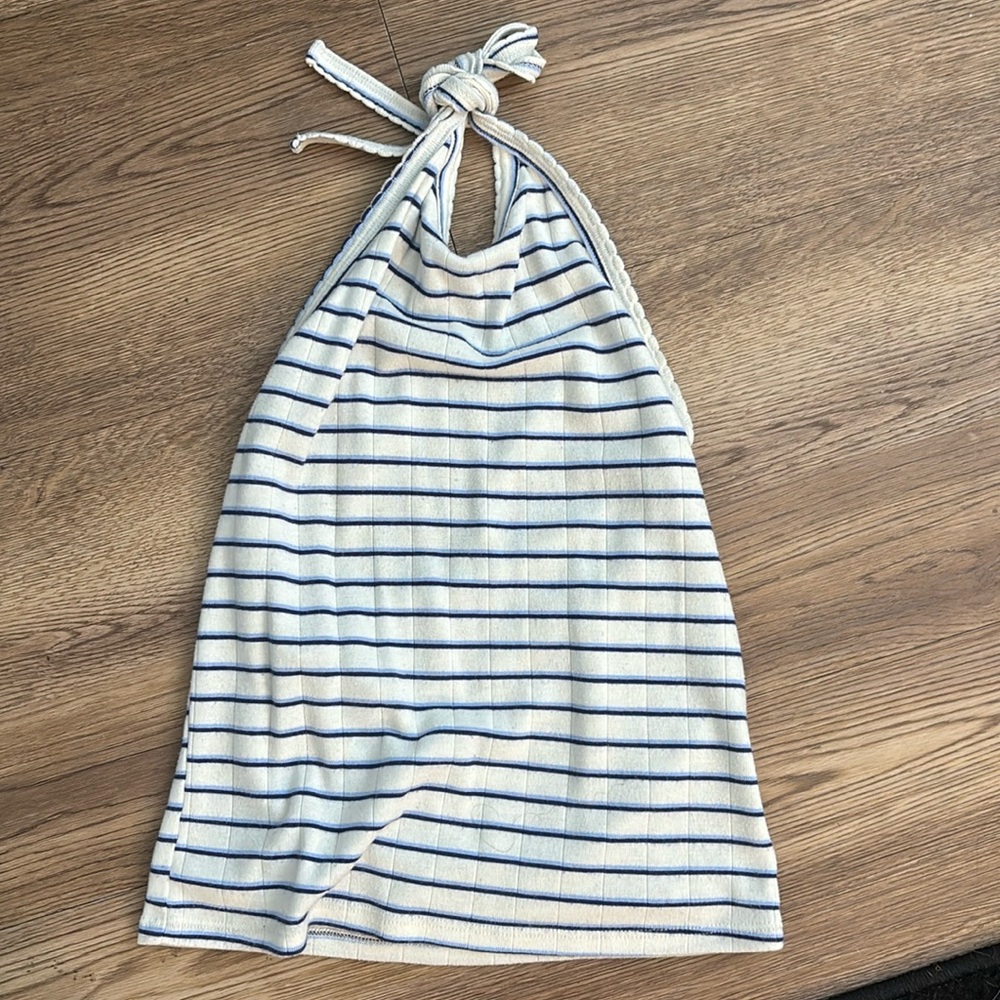 Striped halter top